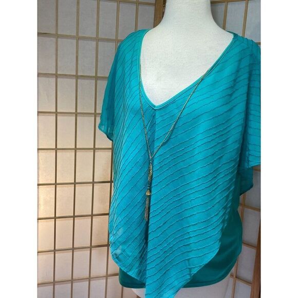 NWT NY Collection Lagenlook Asymmetrical Top - Picture 1 of 15